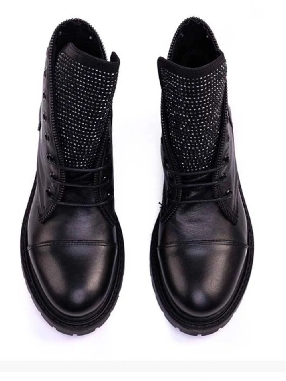 Leather Combat Moto Boots